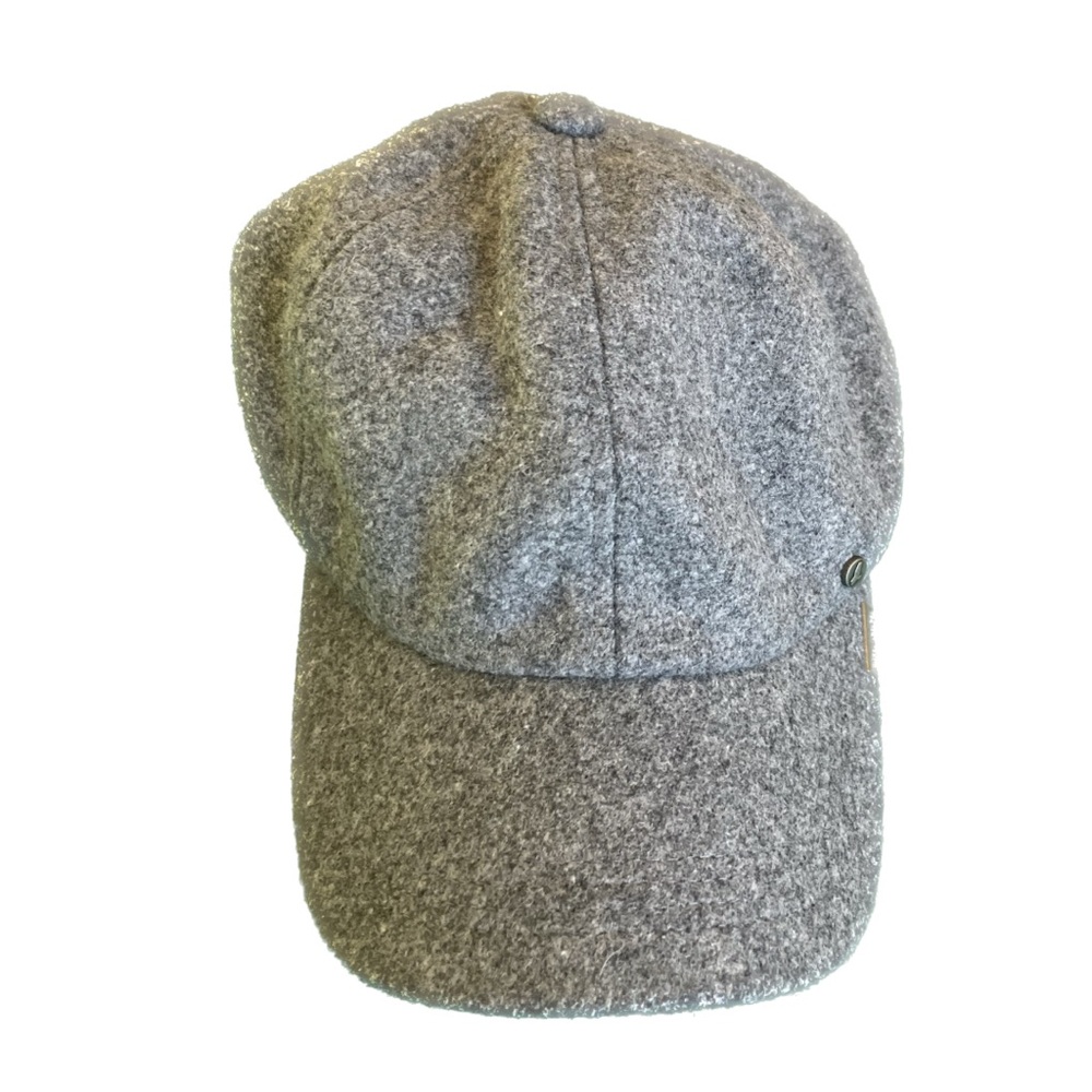 Unisex 100% Wool Grey Baseball Cap
